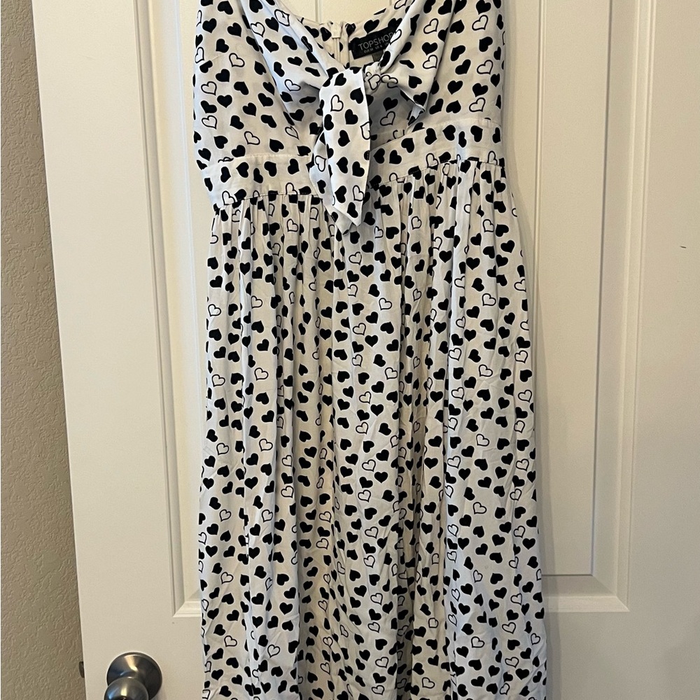 Topshop Black and White Heart Print Wedding Dress